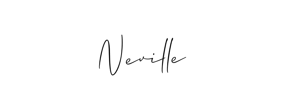 Make a beautiful signature design for name Neville   . With this signature (Allison_Script) style, you can create a handwritten signature for free. Neville    signature style 2 images and pictures png