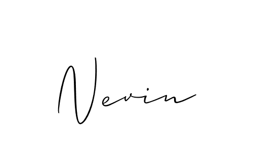 Allison_Script is a professional signature style that is perfect for those who want to add a touch of class to their signature. It is also a great choice for those who want to make their signature more unique. Get Nevin name to fancy signature for free. Nevin signature style 2 images and pictures png