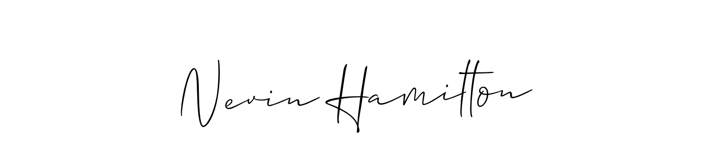 Nevin Hamilton stylish signature style. Best Handwritten Sign (Allison_Script) for my name. Handwritten Signature Collection Ideas for my name Nevin Hamilton. Nevin Hamilton signature style 2 images and pictures png