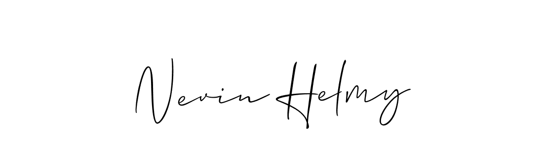 Use a signature maker to create a handwritten signature online. With this signature software, you can design (Allison_Script) your own signature for name Nevin Helmy. Nevin Helmy signature style 2 images and pictures png