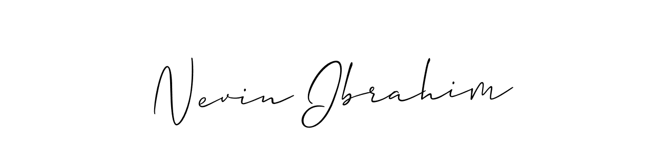 The best way (Allison_Script) to make a short signature is to pick only two or three words in your name. The name Nevin Ibrahim include a total of six letters. For converting this name. Nevin Ibrahim signature style 2 images and pictures png