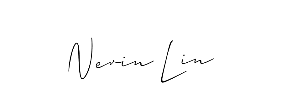 The best way (Allison_Script) to make a short signature is to pick only two or three words in your name. The name Nevin Lin include a total of six letters. For converting this name. Nevin Lin signature style 2 images and pictures png