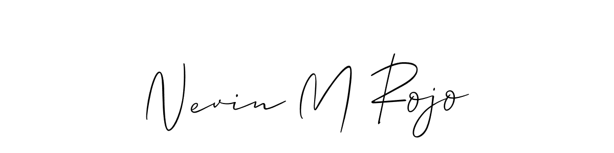 Use a signature maker to create a handwritten signature online. With this signature software, you can design (Allison_Script) your own signature for name Nevin M Rojo. Nevin M Rojo signature style 2 images and pictures png