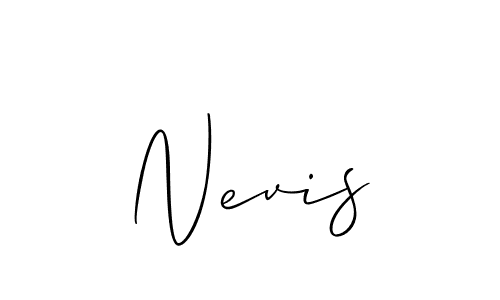 Nevis stylish signature style. Best Handwritten Sign (Allison_Script) for my name. Handwritten Signature Collection Ideas for my name Nevis. Nevis signature style 2 images and pictures png