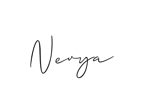 if you are searching for the best signature style for your name Nevya. so please give up your signature search. here we have designed multiple signature styles  using Allison_Script. Nevya signature style 2 images and pictures png