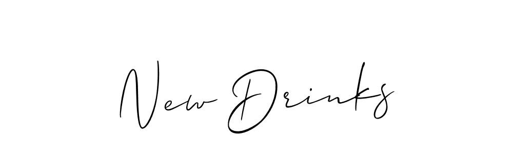 This is the best signature style for the New Drinks name. Also you like these signature font (Allison_Script). Mix name signature. New Drinks signature style 2 images and pictures png