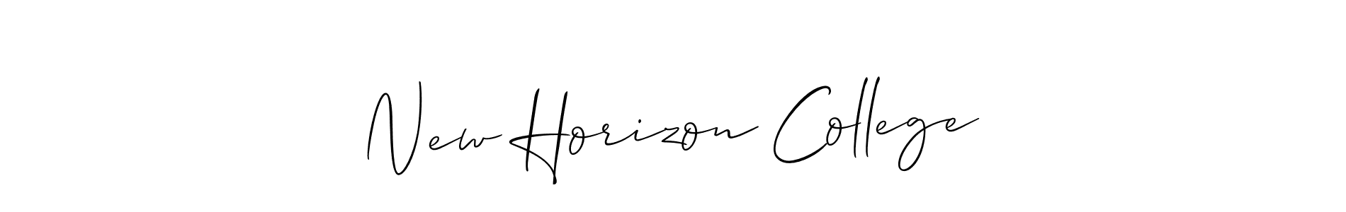 Use a signature maker to create a handwritten signature online. With this signature software, you can design (Allison_Script) your own signature for name New Horizon College. New Horizon College signature style 2 images and pictures png