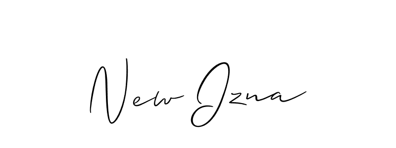 Make a beautiful signature design for name New Izna. With this signature (Allison_Script) style, you can create a handwritten signature for free. New Izna signature style 2 images and pictures png