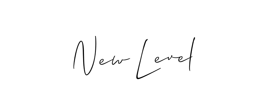 Create a beautiful signature design for name New Level. With this signature (Allison_Script) fonts, you can make a handwritten signature for free. New Level signature style 2 images and pictures png