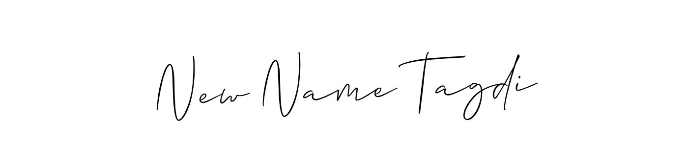 Design your own signature with our free online signature maker. With this signature software, you can create a handwritten (Allison_Script) signature for name New Name Tagdi. New Name Tagdi signature style 2 images and pictures png
