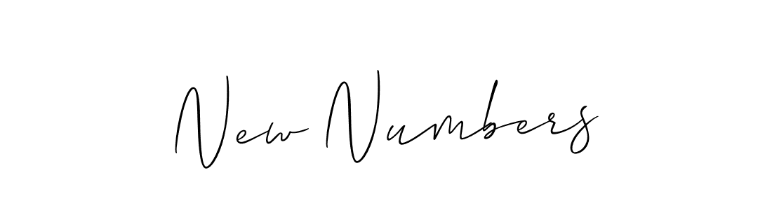 Design your own signature with our free online signature maker. With this signature software, you can create a handwritten (Allison_Script) signature for name New Numbers. New Numbers signature style 2 images and pictures png