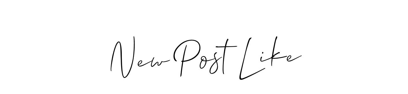 Design your own signature with our free online signature maker. With this signature software, you can create a handwritten (Allison_Script) signature for name New Post Like. New Post Like signature style 2 images and pictures png