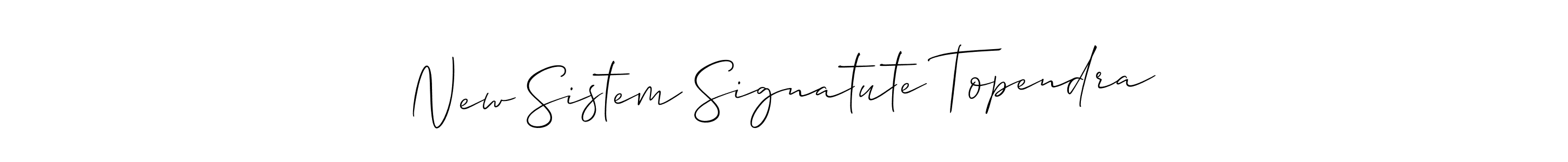 It looks lik you need a new signature style for name New Sistem Signatute Topendra. Design unique handwritten (Allison_Script) signature with our free signature maker in just a few clicks. New Sistem Signatute Topendra signature style 2 images and pictures png