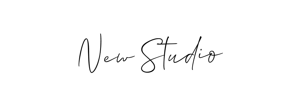 How to make New Studio name signature. Use Allison_Script style for creating short signs online. This is the latest handwritten sign. New Studio signature style 2 images and pictures png