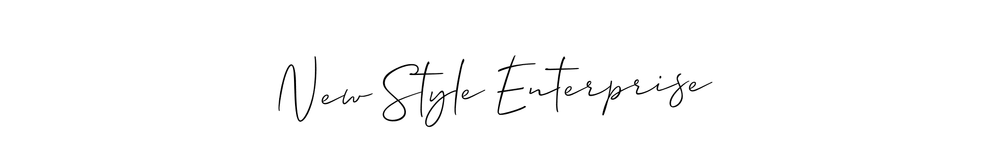 How to make New Style Enterprise signature? Allison_Script is a professional autograph style. Create handwritten signature for New Style Enterprise name. New Style Enterprise signature style 2 images and pictures png