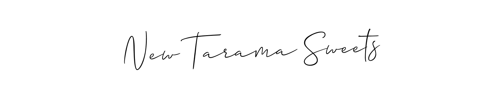 Make a beautiful signature design for name New Tarama Sweets. With this signature (Allison_Script) style, you can create a handwritten signature for free. New Tarama Sweets signature style 2 images and pictures png