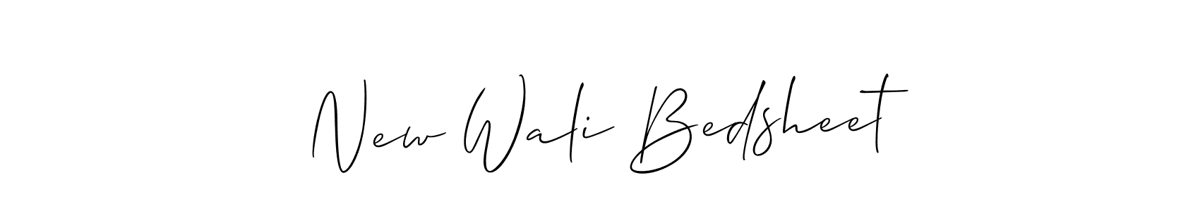 Make a beautiful signature design for name New Wali Bedsheet. With this signature (Allison_Script) style, you can create a handwritten signature for free. New Wali Bedsheet signature style 2 images and pictures png