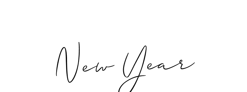 Make a beautiful signature design for name New Year. With this signature (Allison_Script) style, you can create a handwritten signature for free. New Year signature style 2 images and pictures png