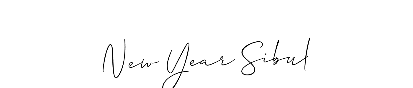 Create a beautiful signature design for name New Year Sibul. With this signature (Allison_Script) fonts, you can make a handwritten signature for free. New Year Sibul signature style 2 images and pictures png
