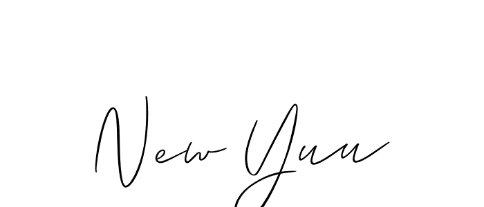 How to make New Yuu signature? Allison_Script is a professional autograph style. Create handwritten signature for New Yuu name. New Yuu signature style 2 images and pictures png