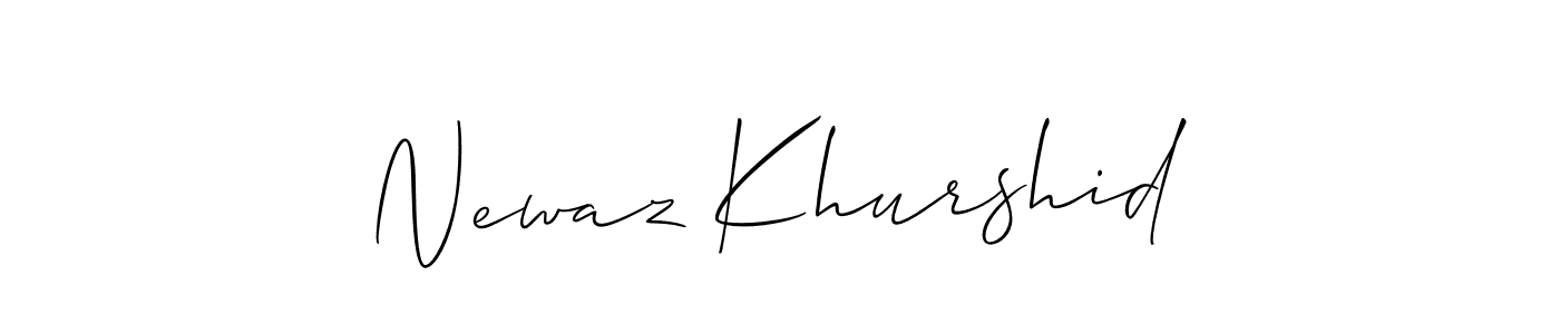 if you are searching for the best signature style for your name Newaz Khurshid. so please give up your signature search. here we have designed multiple signature styles  using Allison_Script. Newaz Khurshid signature style 2 images and pictures png