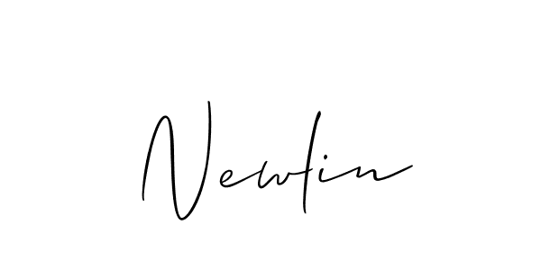 Make a beautiful signature design for name Newlin. With this signature (Allison_Script) style, you can create a handwritten signature for free. Newlin signature style 2 images and pictures png