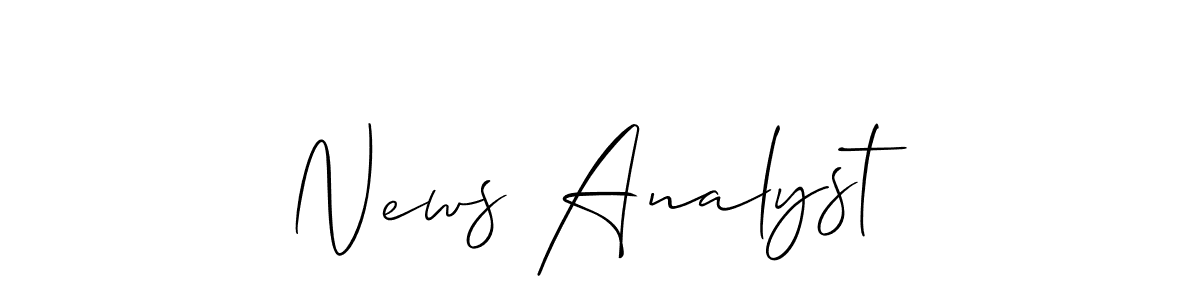 if you are searching for the best signature style for your name News Analyst. so please give up your signature search. here we have designed multiple signature styles  using Allison_Script. News Analyst signature style 2 images and pictures png