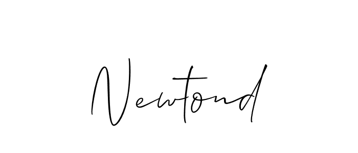 The best way (Allison_Script) to make a short signature is to pick only two or three words in your name. The name Newtond include a total of six letters. For converting this name. Newtond signature style 2 images and pictures png