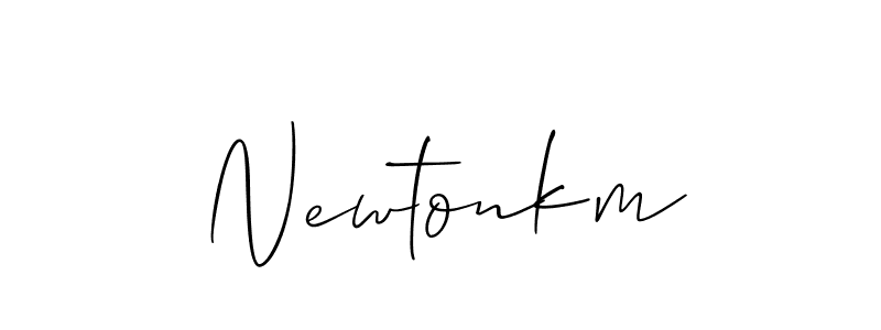 Newtonkm stylish signature style. Best Handwritten Sign (Allison_Script) for my name. Handwritten Signature Collection Ideas for my name Newtonkm. Newtonkm signature style 2 images and pictures png