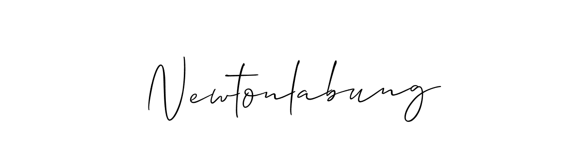 Design your own signature with our free online signature maker. With this signature software, you can create a handwritten (Allison_Script) signature for name Newtonlabung. Newtonlabung signature style 2 images and pictures png