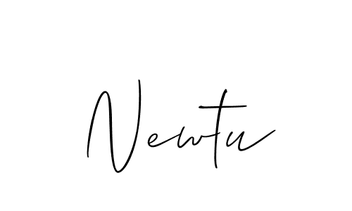 Allison_Script is a professional signature style that is perfect for those who want to add a touch of class to their signature. It is also a great choice for those who want to make their signature more unique. Get Newtu name to fancy signature for free. Newtu signature style 2 images and pictures png