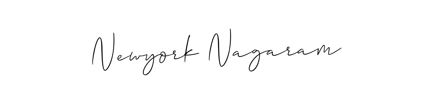 Make a beautiful signature design for name Newyork Nagaram. With this signature (Allison_Script) style, you can create a handwritten signature for free. Newyork Nagaram signature style 2 images and pictures png