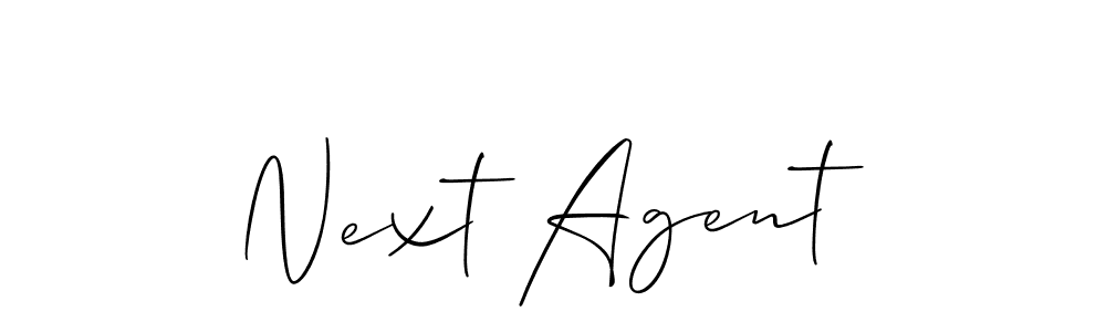 Allison_Script is a professional signature style that is perfect for those who want to add a touch of class to their signature. It is also a great choice for those who want to make their signature more unique. Get Next Agent name to fancy signature for free. Next Agent signature style 2 images and pictures png