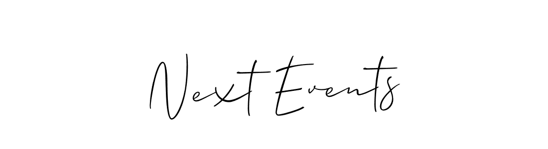How to make Next Events signature? Allison_Script is a professional autograph style. Create handwritten signature for Next Events name. Next Events signature style 2 images and pictures png