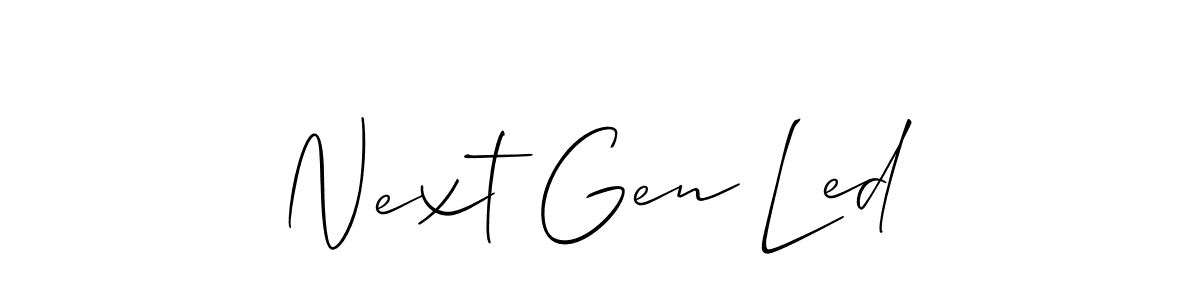 It looks lik you need a new signature style for name Next Gen Led. Design unique handwritten (Allison_Script) signature with our free signature maker in just a few clicks. Next Gen Led signature style 2 images and pictures png