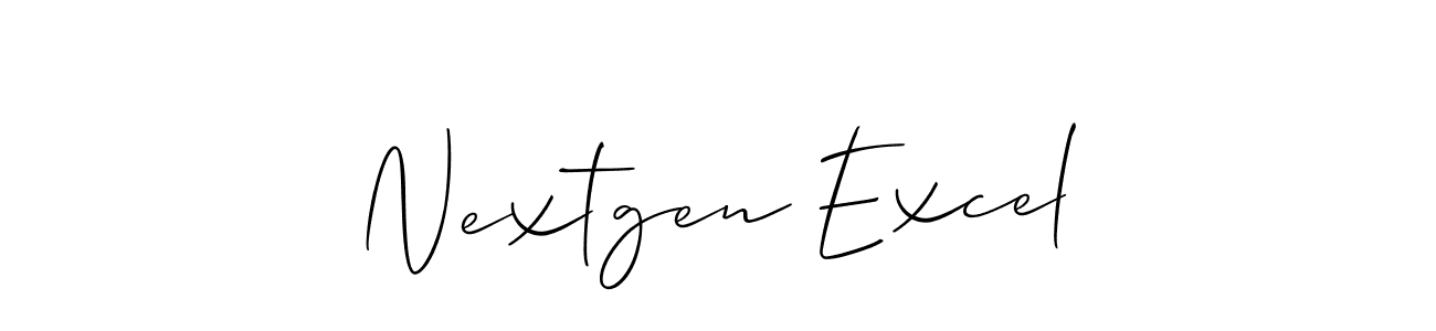 Design your own signature with our free online signature maker. With this signature software, you can create a handwritten (Allison_Script) signature for name Nextgen Excel. Nextgen Excel signature style 2 images and pictures png