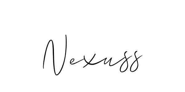 How to Draw Nexuss signature style? Allison_Script is a latest design signature styles for name Nexuss. Nexuss signature style 2 images and pictures png