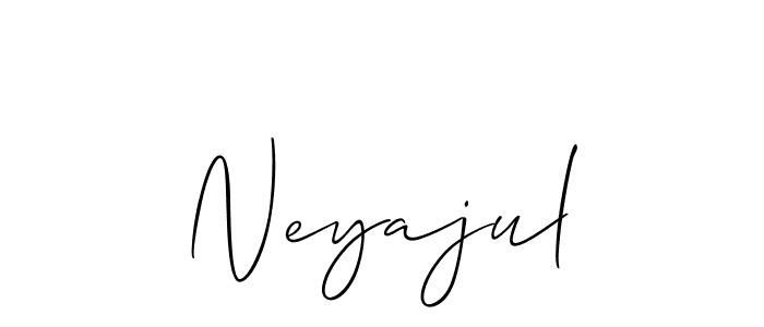 Also You can easily find your signature by using the search form. We will create Neyajul name handwritten signature images for you free of cost using Allison_Script sign style. Neyajul signature style 2 images and pictures png