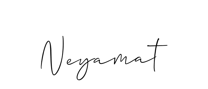 Allison_Script is a professional signature style that is perfect for those who want to add a touch of class to their signature. It is also a great choice for those who want to make their signature more unique. Get Neyamat name to fancy signature for free. Neyamat signature style 2 images and pictures png