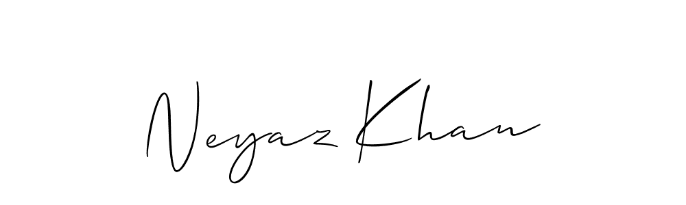 How to make Neyaz Khan name signature. Use Allison_Script style for creating short signs online. This is the latest handwritten sign. Neyaz Khan signature style 2 images and pictures png