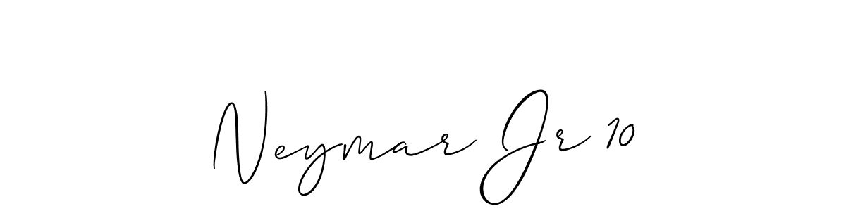 Create a beautiful signature design for name Neymar Jr 10. With this signature (Allison_Script) fonts, you can make a handwritten signature for free. Neymar Jr 10 signature style 2 images and pictures png