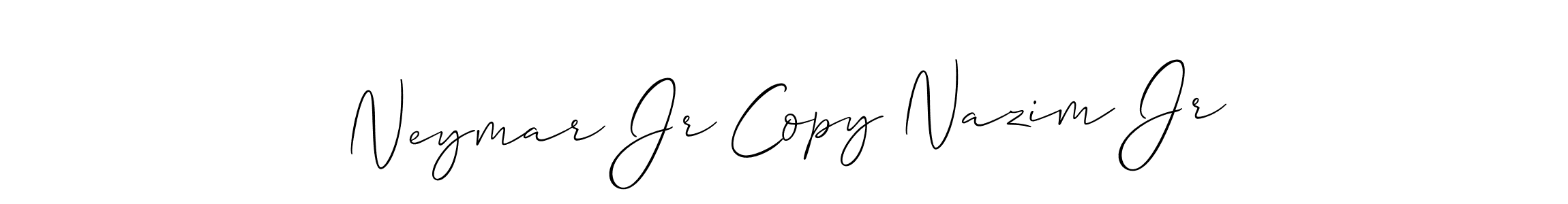 if you are searching for the best signature style for your name Neymar Jr Copy Nazim Jr. so please give up your signature search. here we have designed multiple signature styles  using Allison_Script. Neymar Jr Copy Nazim Jr signature style 2 images and pictures png