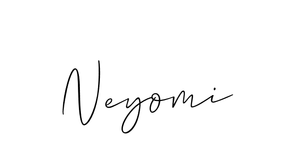 How to Draw Neyomi signature style? Allison_Script is a latest design signature styles for name Neyomi. Neyomi signature style 2 images and pictures png