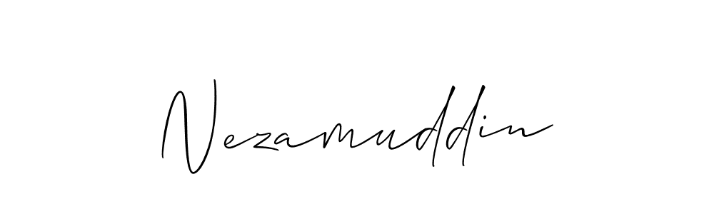 This is the best signature style for the Nezamuddin name. Also you like these signature font (Allison_Script). Mix name signature. Nezamuddin signature style 2 images and pictures png