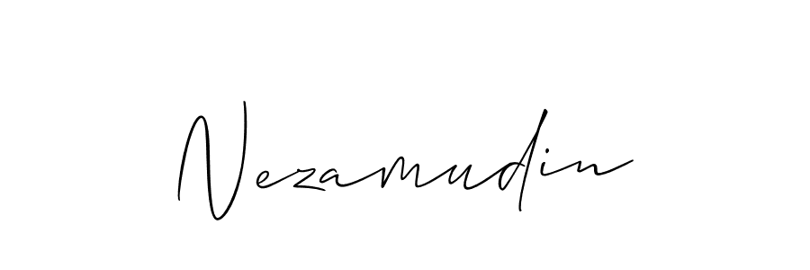 Nezamudin stylish signature style. Best Handwritten Sign (Allison_Script) for my name. Handwritten Signature Collection Ideas for my name Nezamudin. Nezamudin signature style 2 images and pictures png