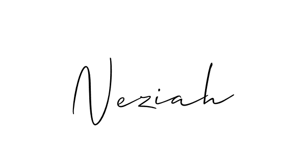 Neziah stylish signature style. Best Handwritten Sign (Allison_Script) for my name. Handwritten Signature Collection Ideas for my name Neziah. Neziah signature style 2 images and pictures png