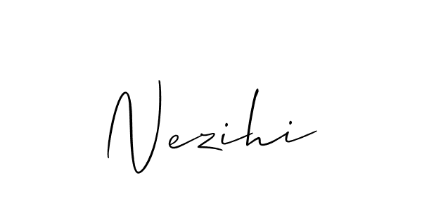 How to make Nezihi name signature. Use Allison_Script style for creating short signs online. This is the latest handwritten sign. Nezihi signature style 2 images and pictures png