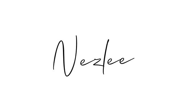 Design your own signature with our free online signature maker. With this signature software, you can create a handwritten (Allison_Script) signature for name Nezlee. Nezlee signature style 2 images and pictures png