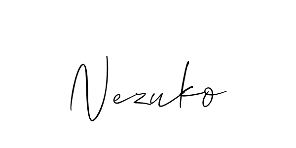 Design your own signature with our free online signature maker. With this signature software, you can create a handwritten (Allison_Script) signature for name Nezuko. Nezuko signature style 2 images and pictures png