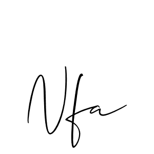 You should practise on your own different ways (Allison_Script) to write your name (Nfa) in signature. don't let someone else do it for you. Nfa signature style 2 images and pictures png